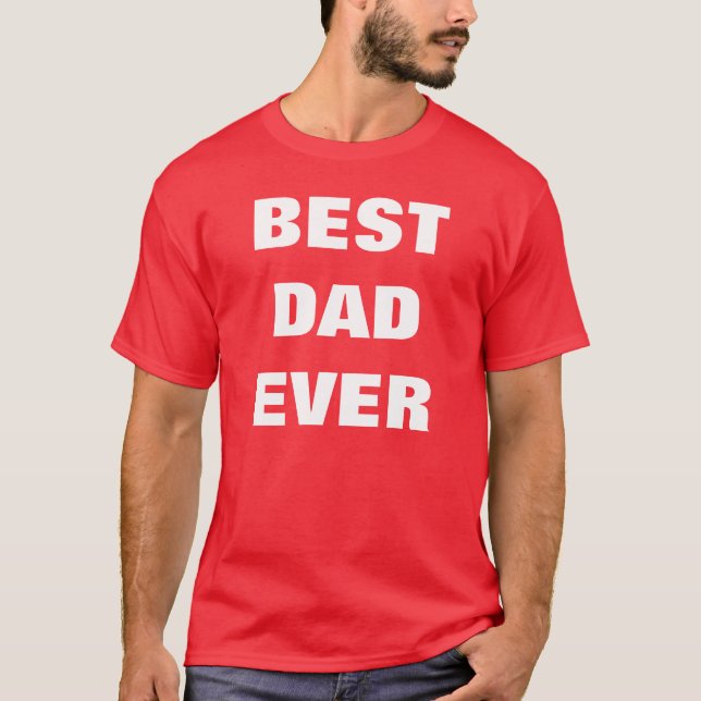 T-shirt meilleur papa jamais - Tee - shirts couleu (Devant)