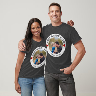 T-shirt Meilleur Papa jamais Tendances de photo personnali