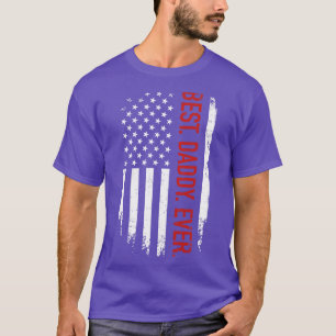 T-shirt Meilleur papa jamais us vintage américain pour les
