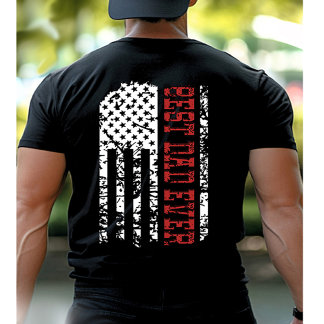 T-shirt Meilleur papa Jamais Vintage Drapeau Chemise de Fê