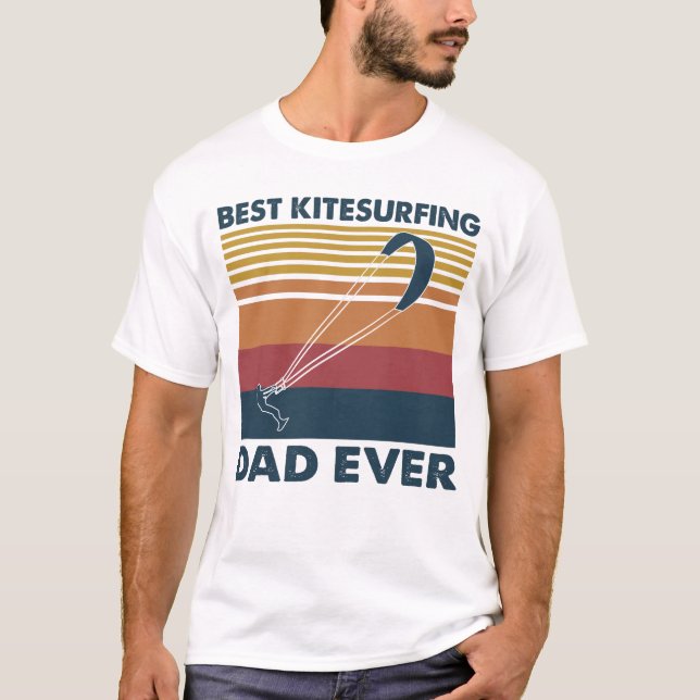 T-shirt Meilleur papa Kitesurf jamais (Devant)