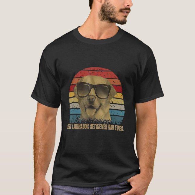 T-shirt Meilleur papa labrador retriever ever (Devant)