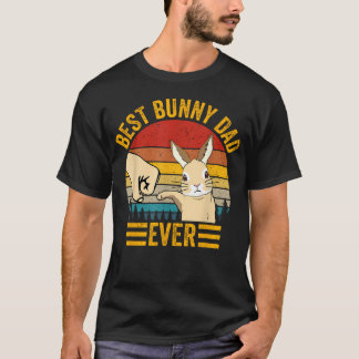 T-shirt Meilleur Papa Lapin de Tous les Temps Amoureux de