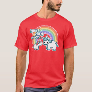 T-shirt Meilleur papa licorne en famille