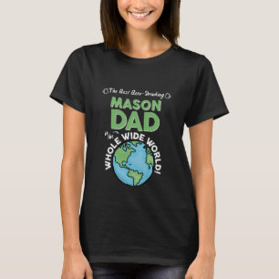 T-shirt Meilleur Papa Maçon Du Monde Entier Maçon