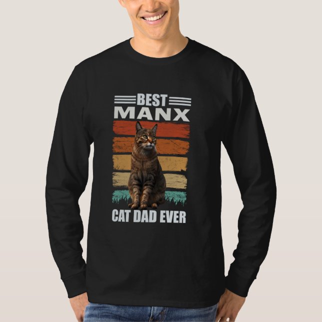 T-shirt Meilleur papa Manx jamais (Devant)