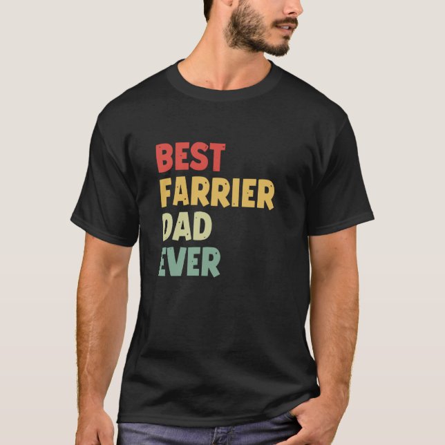 T-shirt Meilleur papa maréchal ferrant drôle de maréchal f (Devant)