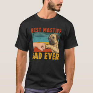 T-shirt Meilleur Papa Mastiff de tous les temps Papa d'un 