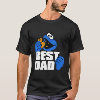 T-shirt Meilleur Papa Monstre Bleu Amateur de Cookie Drôle