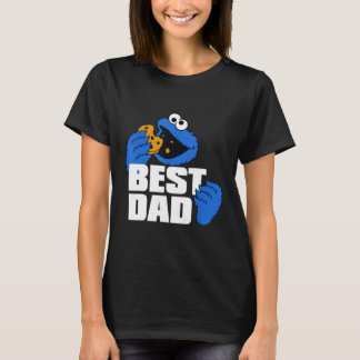 T-shirt Meilleur Papa Monstre Bleu Amateur de Cookie Drôle