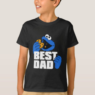 T-shirt Meilleur Papa Monstre Bleu Amateur de Cookie Drôle