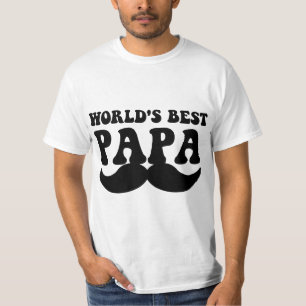 T-shirt meilleur papa moustache au monde