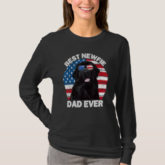 T-shirt Meilleur Papa Newfie Homme Jamais 4 Juillet Terre-