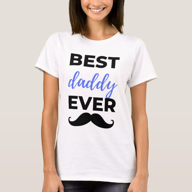 T-shirt Meilleur Papa Noir (Devant)