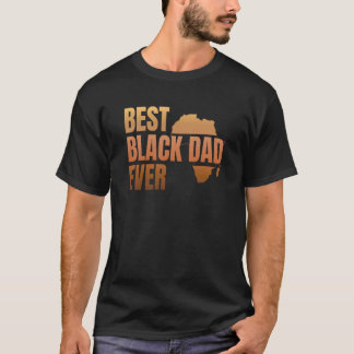 T-shirt Meilleur Papa Noir Jamais Mois de l'Histoire des N