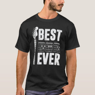 T-shirt Meilleur Papa Papa Accorde Guitariste Père  Guitar