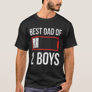 T-shirt Meilleur papa papa papa papa 2 garçons jumeaux
