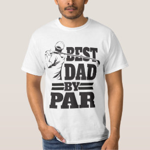 T-shirt Meilleur papa par cadeau golfeur pour les Pères