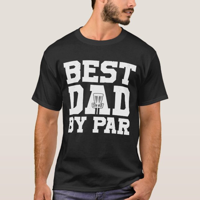 T-shirt Meilleur Papa Par Disque Golf Pun (Devant)
