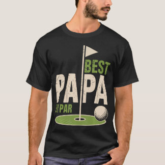 T-shirt Meilleur Papa Par Golf Trou En Un Père