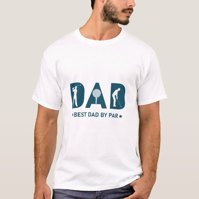 T-shirt Meilleur papa par par - Golf (Devant)