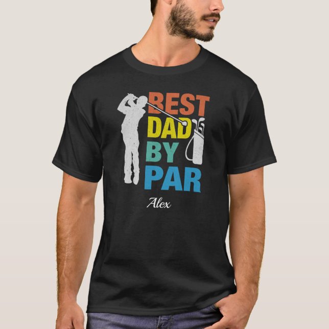 T-shirt Meilleur Papa Par Par Par Nom Personnalisé Fête de (Devant)
