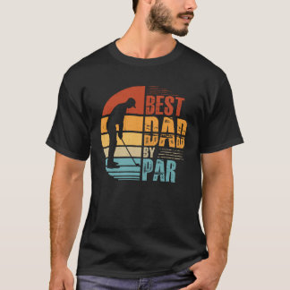T-shirt Meilleur Papa Par Par Vintage Golfer Golf Golf Gol