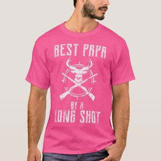 T-shirt Meilleur Papa Par Un Long Tir Chasseur Drôle Chass