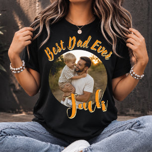 T-shirt Meilleur Papa Personnalisé avec Photo pour la Fête