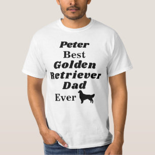 T-shirt Meilleur papa personnalisé de golden retriever