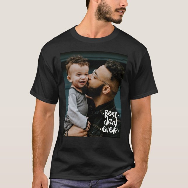 T-shirt Meilleur papa personnalisé Fête des pères photo ca (Devant)