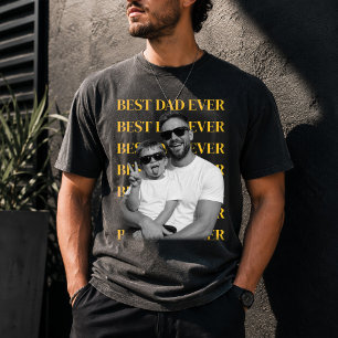 T-shirt Meilleur Papa Personnalisé Photo, Fête des Pères V