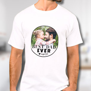 T-shirt Meilleur papa Photo personnalisée Père