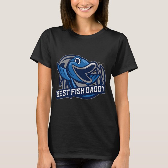 T-shirt Meilleur Papa Poisson (Devant)