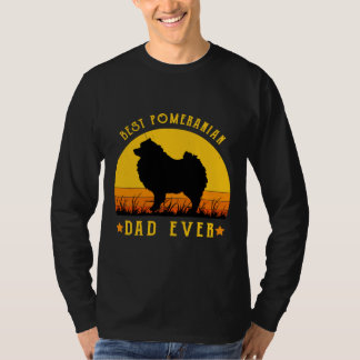 T-shirt Meilleur Papa Poméranien Jamais Drôle Papa Graphic