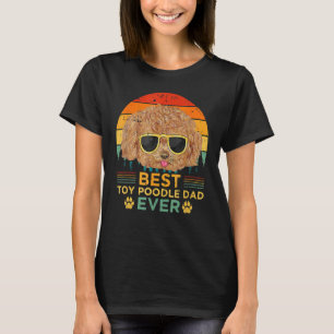 T-shirt Meilleur Papa Poodle Jouet Rétro Hommes Ever Fête