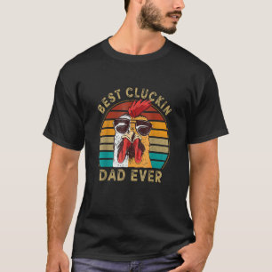 T-shirt Meilleur Papa Poulet à Tout Jamais Rétro Coq Papa