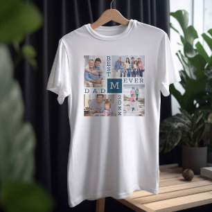 T-shirt Meilleur papa pour 4 ans photo et personnalisation