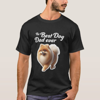 T-shirt Meilleur papa pour chien jamais Pomeranian