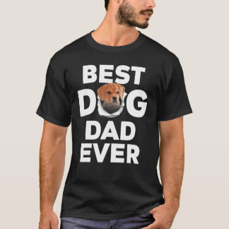 T-shirt Meilleur papa pour chien Puggle de tous les temps