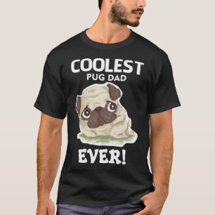 T-shirt Meilleur papa pug jamais