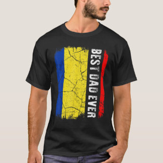 T-shirt Meilleur papa roumain jamais Roumanie Fête des pèr