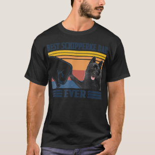 T-shirt Meilleur Papa Schipperke du Monde  Cadeau Vintage 