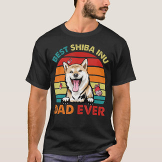 T-shirt Meilleur Papa Shiba Inu Ever Fête des Pères Chien