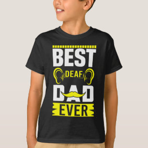 T-shirt Meilleur Papa Sourds Asl Hommes Ever Langue des Si