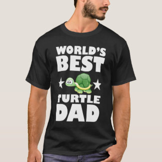 T-shirt Meilleur Papa Tortue du Monde Cadeau pour Propriét