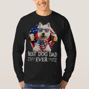 T-shirt Meilleur papa Westin jamais drapeau américain 4 ju