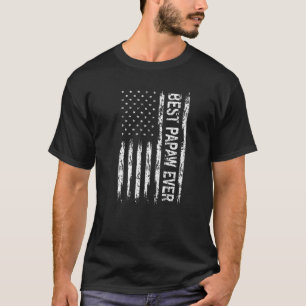 T-shirt Meilleur Papaw jamais nous Drapeau américain Drape