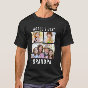 T-shirt Meilleur Papi du Monde 3 Texte pour Collage Photo