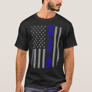 T-shirt Meilleur Papou jamais drapeau américain américain 